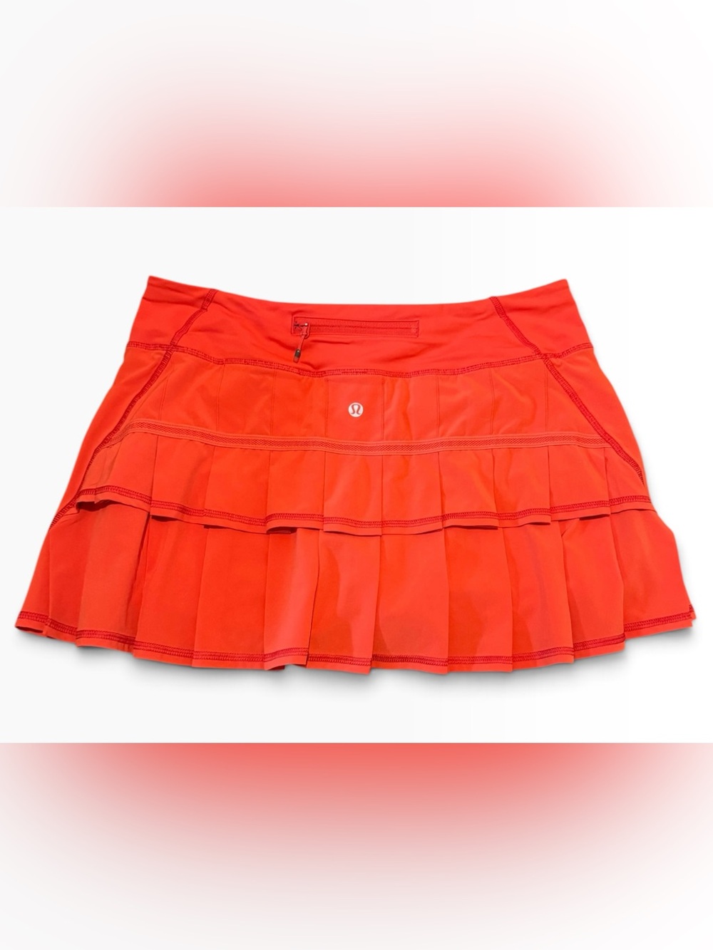 Lululemon Pace Setter Skirt Size 8 Love Red Pleated Running Tennis Skirt